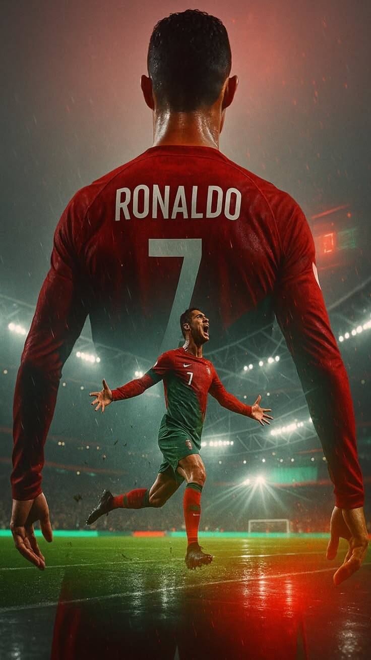Papel de Parede do Cristiano Ronaldo Celebrando Gol para Celular/iPhone 4K
