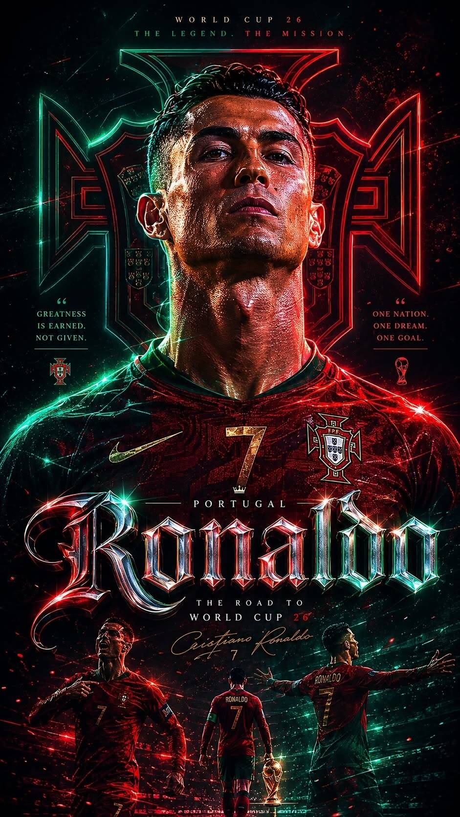 Papel de Parede do Cristiano Ronaldo CR7 para Celular/iPhone 4K