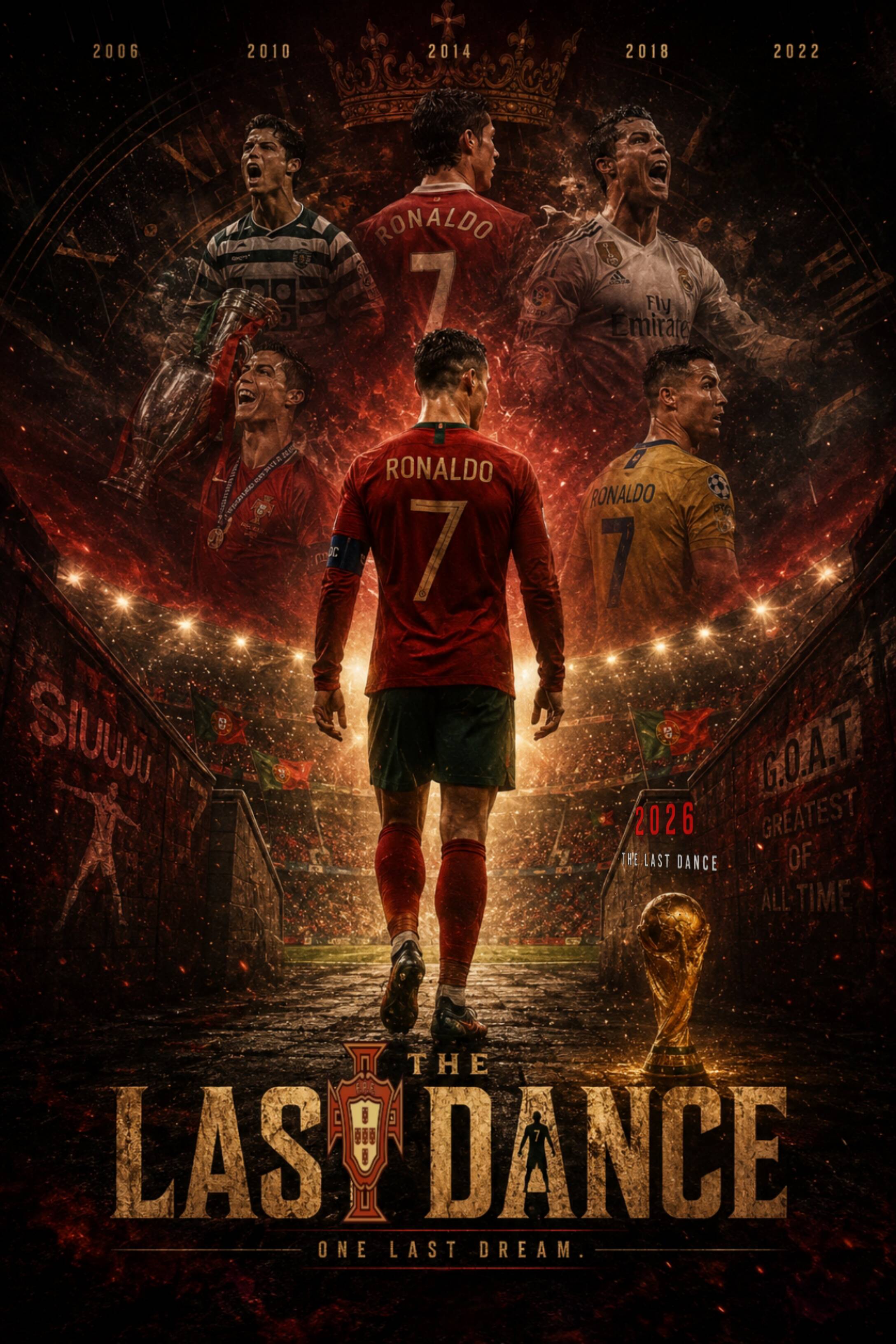 Papel de Parede do Cristiano Ronaldo CR7 The Last Dance para Celular/iPhone 4K