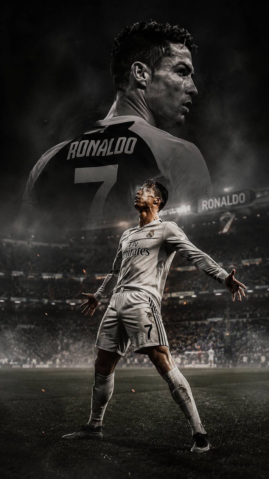 Papel de Parede do Cristiano Ronaldo Celebrando Gol para Celular/iPhone 4K