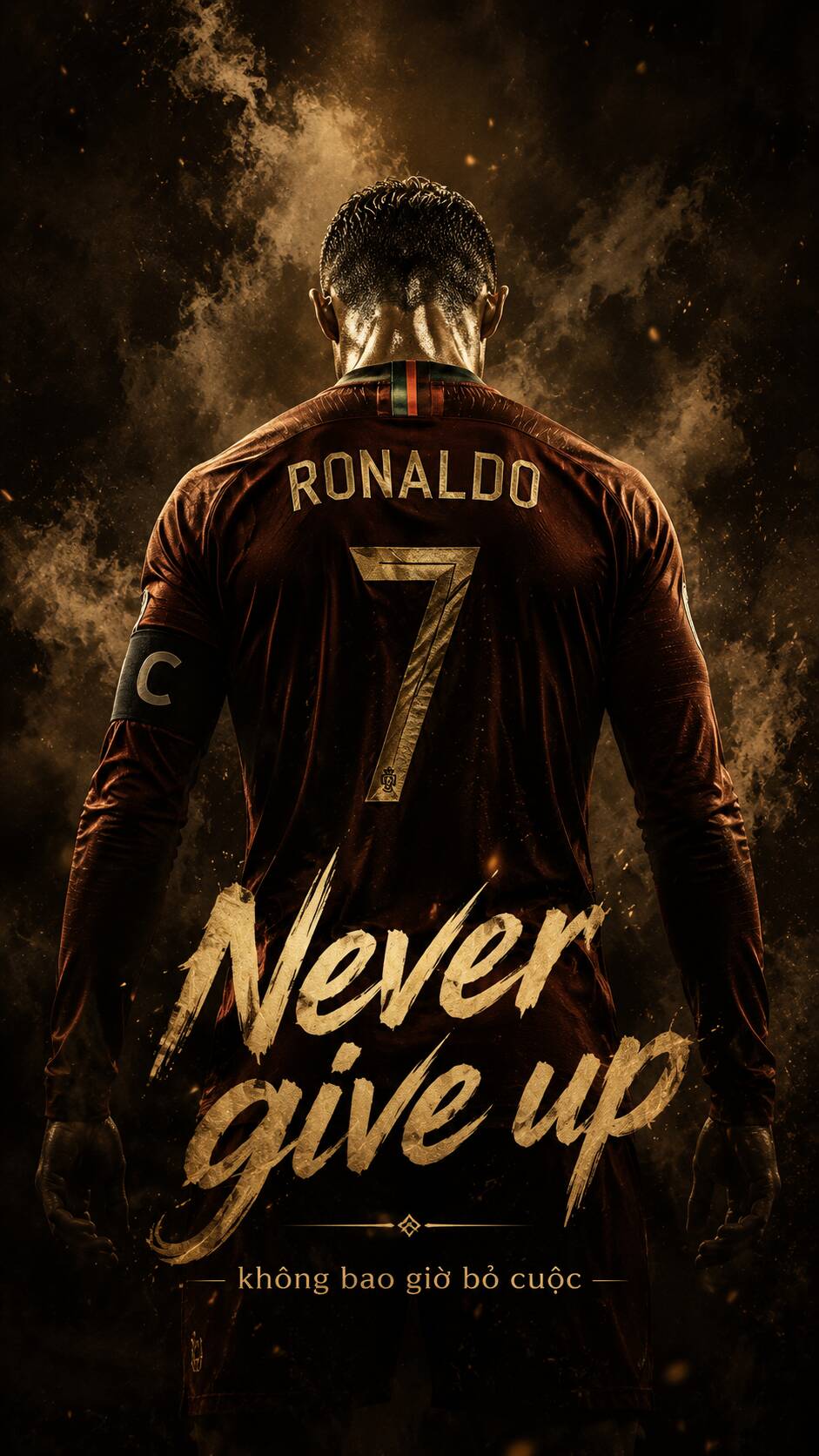 Papel de Parede do Cristiano Ronaldo Nunca Desista para Celular/iPhone 4K