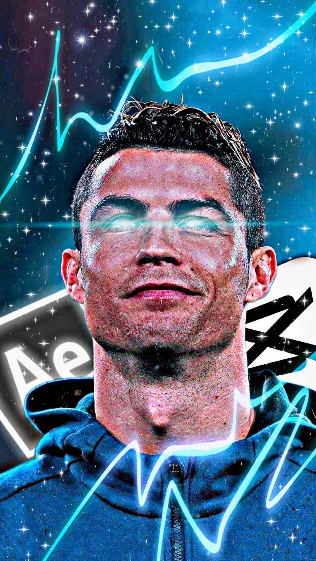 Papel de Parede Futurista do Cristiano Ronaldo CR7 para Celular/iPhone 4K