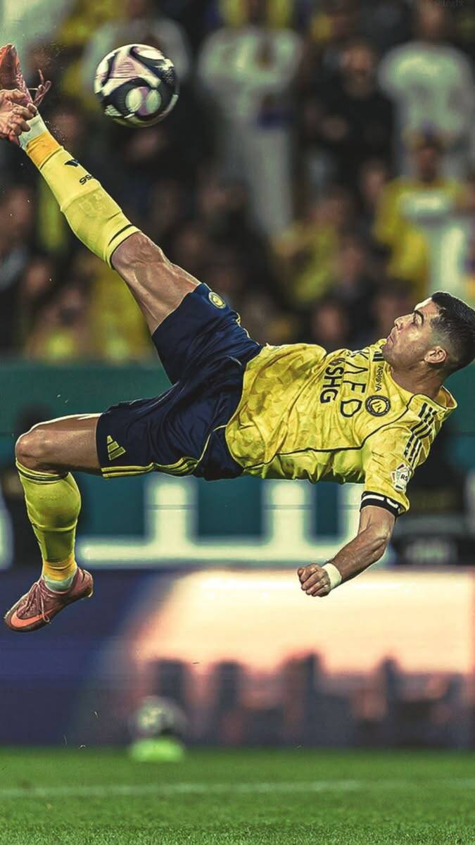 Papel de Parede do Cristiano Ronaldo Bicicleta para Celular/iPhone 4K