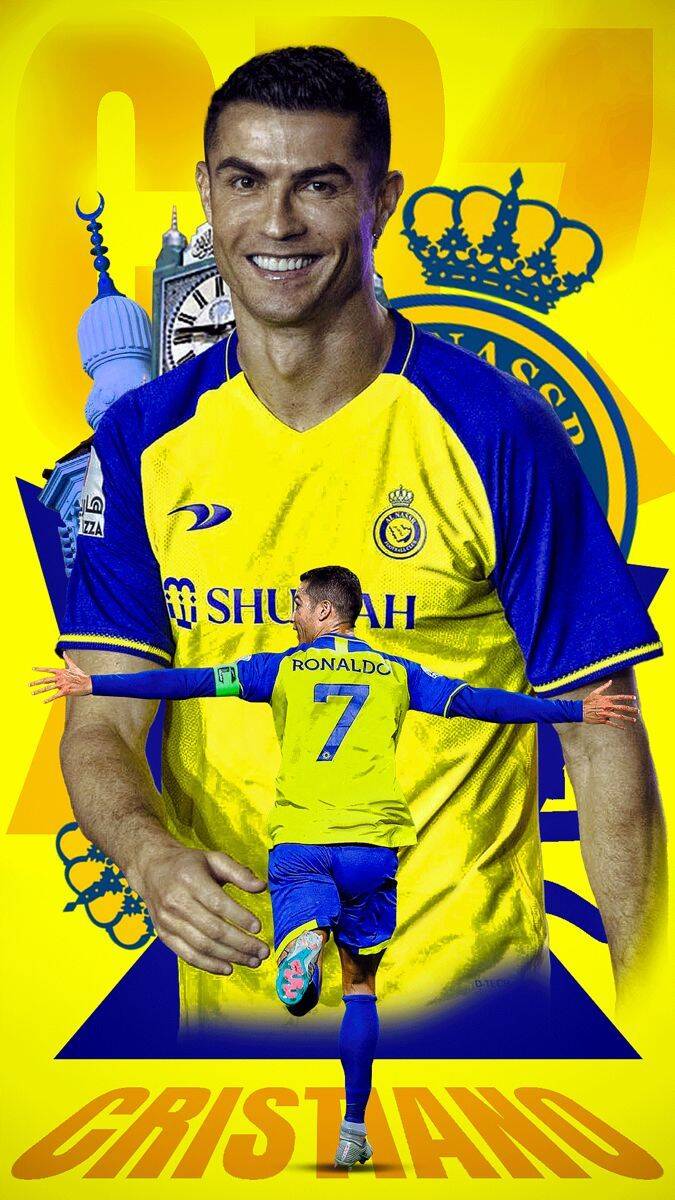 Papel de Parede do Cristiano Ronaldo no Al Nassr CR7 para Celular/iPhone 4K