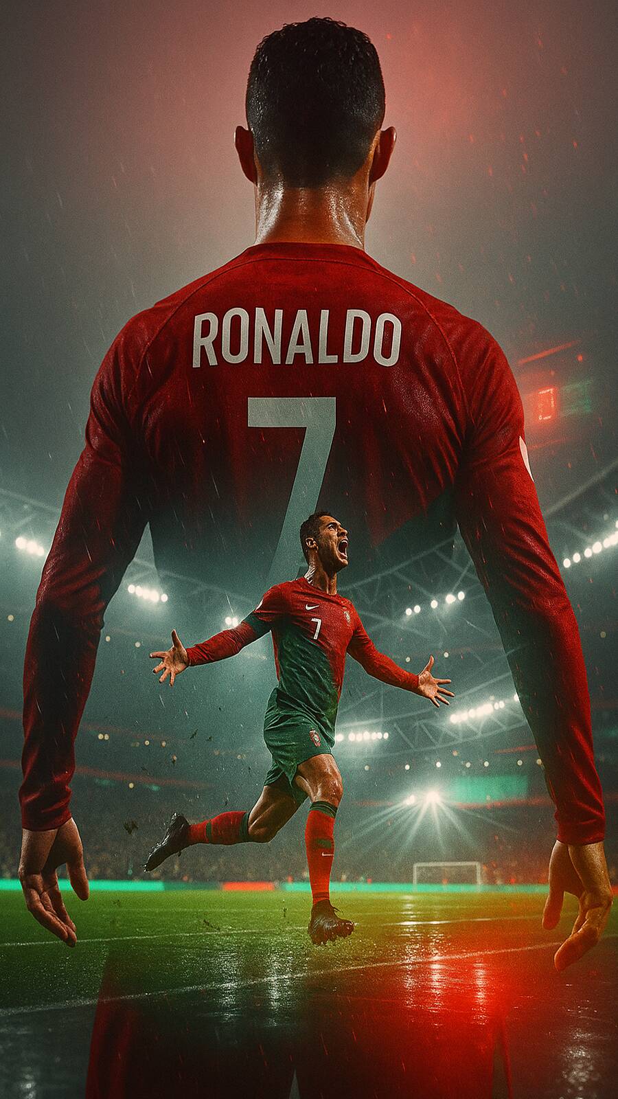 Papel de Parede do Cristiano Ronaldo Celebrando Gol para Celular/iPhone 4K