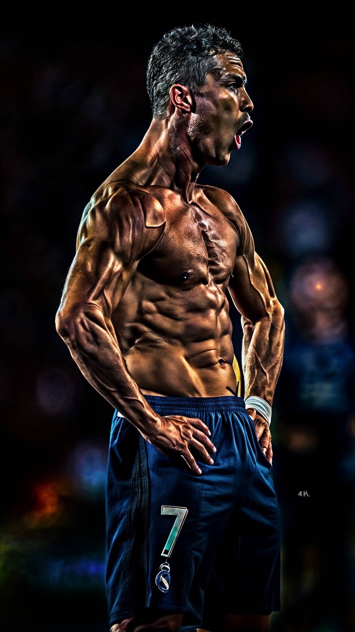 Fondo de pantalla de Cristiano Ronaldo musculoso para teléfono celular/iPhone 4K