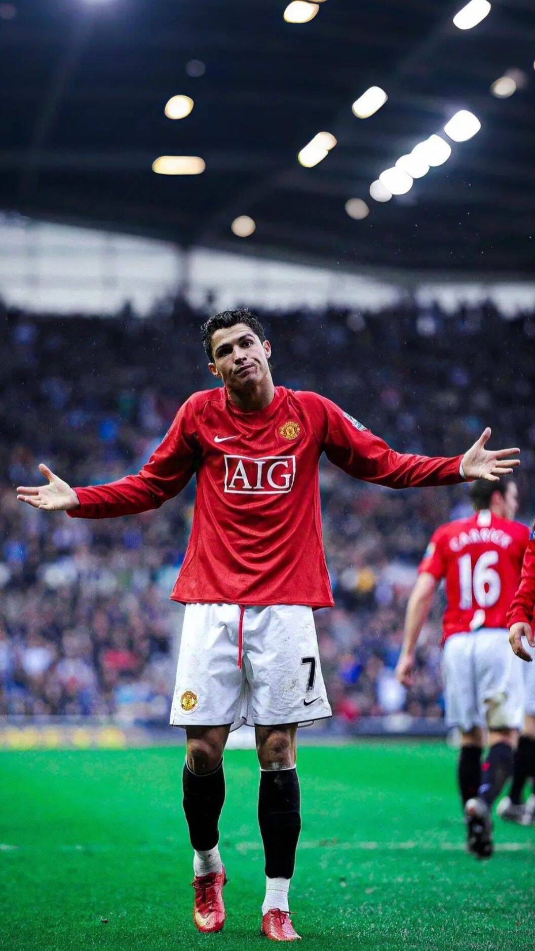 Fondo de pantalla de Cristiano Ronaldo en el Manchester United CR7 para teléfono celular/iPhone