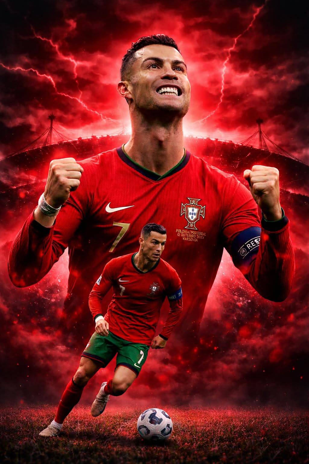Fondo de Pantalla de Cristiano Ronaldo Celebrando el Gol para Celular/iPhone 4K