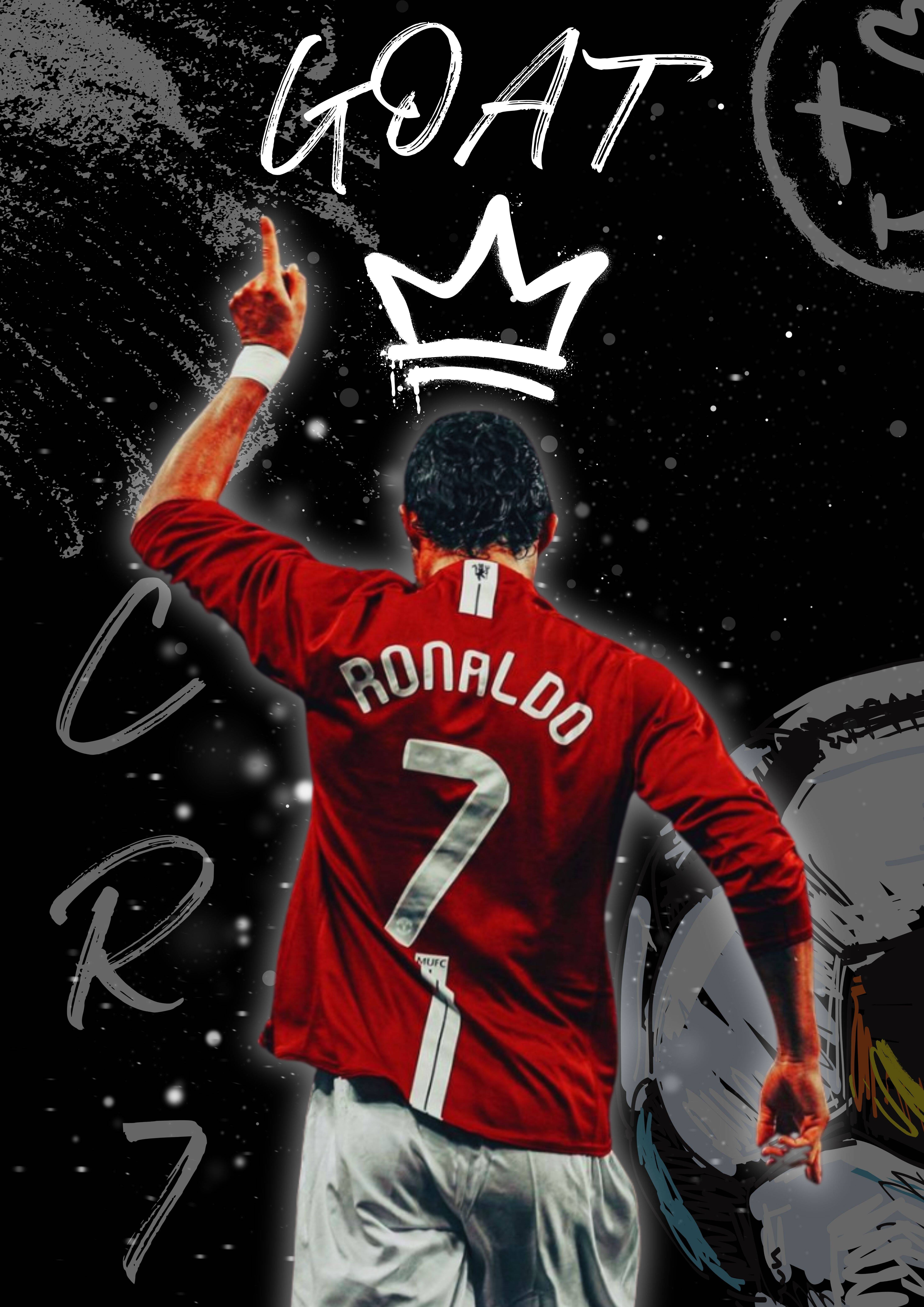 Fondo de pantalla de Cristiano Ronaldo de espaldas con camiseta de CR7 para celular/iPhone 4K
