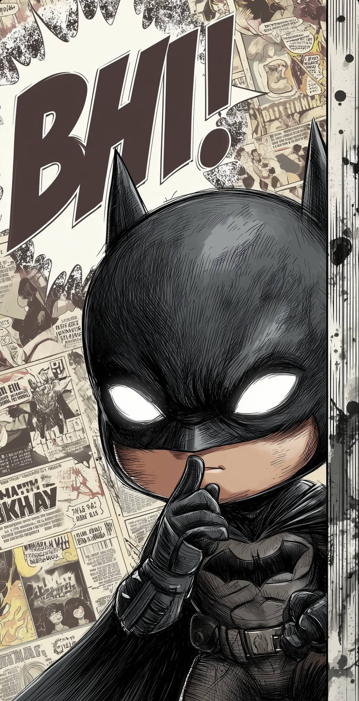Fondo de pantalla de Batman estilo dibujos animados para teléfono celular/iPhone 4K