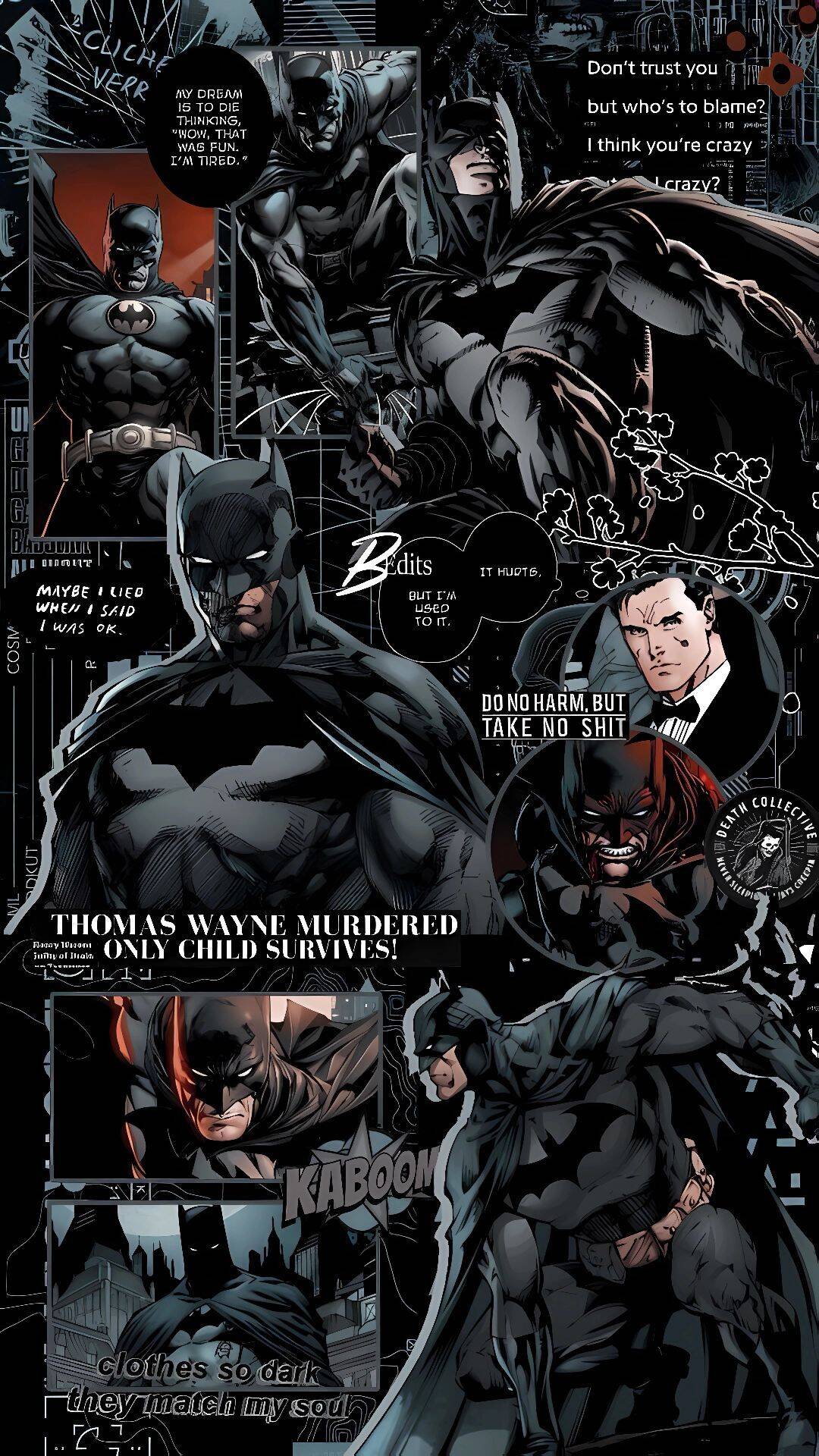 Fondo de Pantalla Cómico de Batman Oscuro para Móvil/iPhone 4K