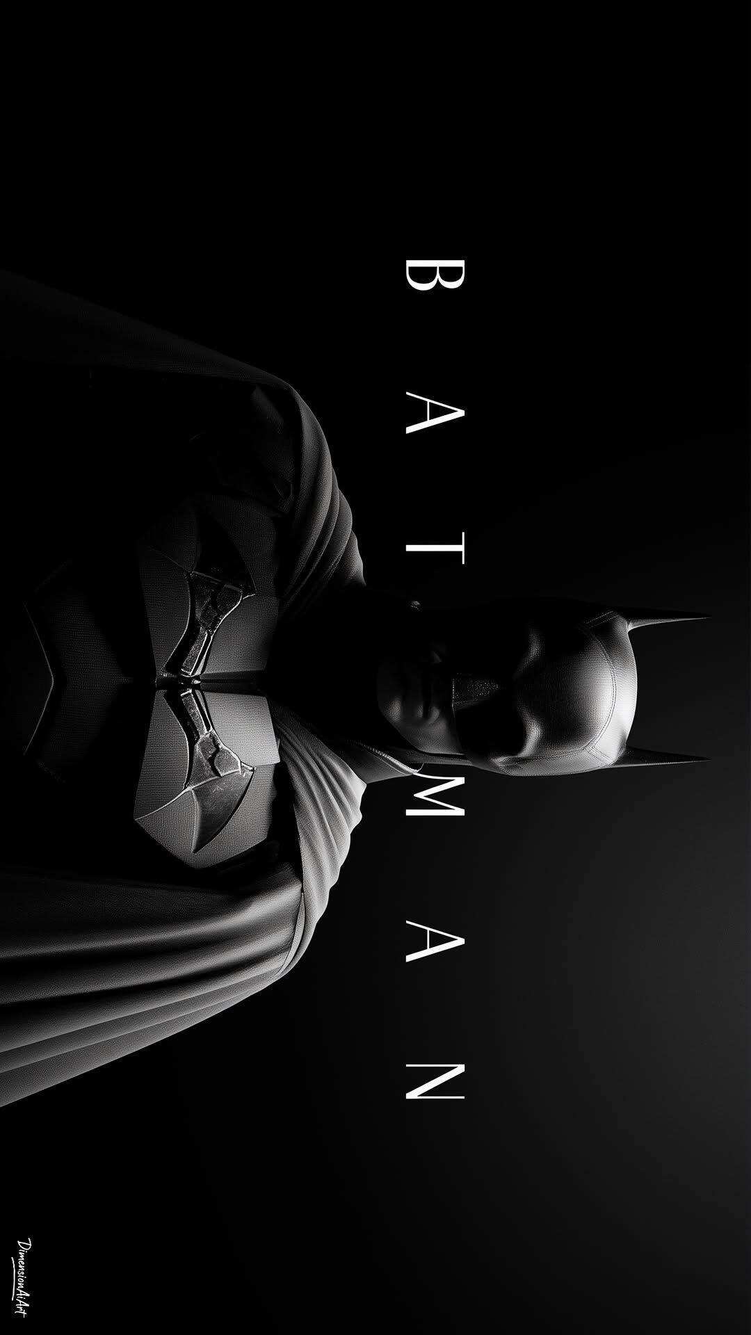 Fondo de Pantalla de Batman Oscuro en Blanco y Negro para Celular/iPhone 4K