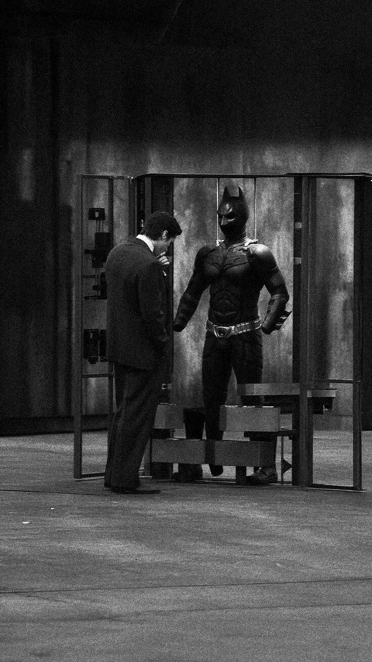 Fondo de Pantalla de Batman en Blanco y Negro para Celular/iPhone 4K