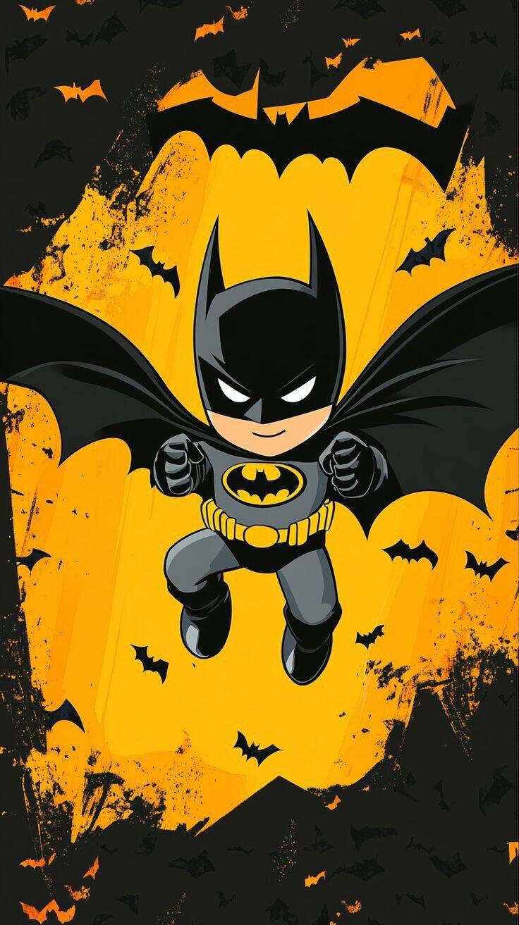 Fondo de pantalla de Batman estilo dibujos animados para teléfono celular/iPhone 4K