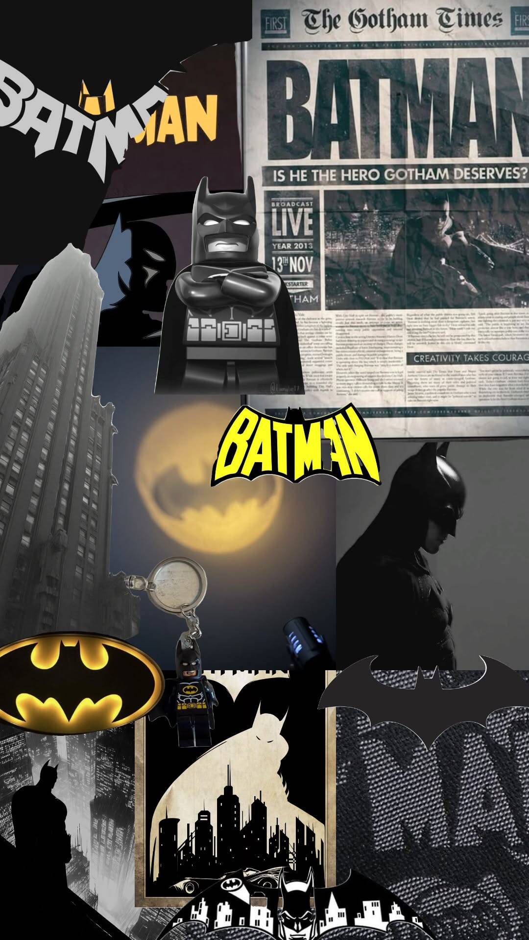 Fondo de Pantalla Clásico de Batman con Gotham para Celular/iPhone 4K