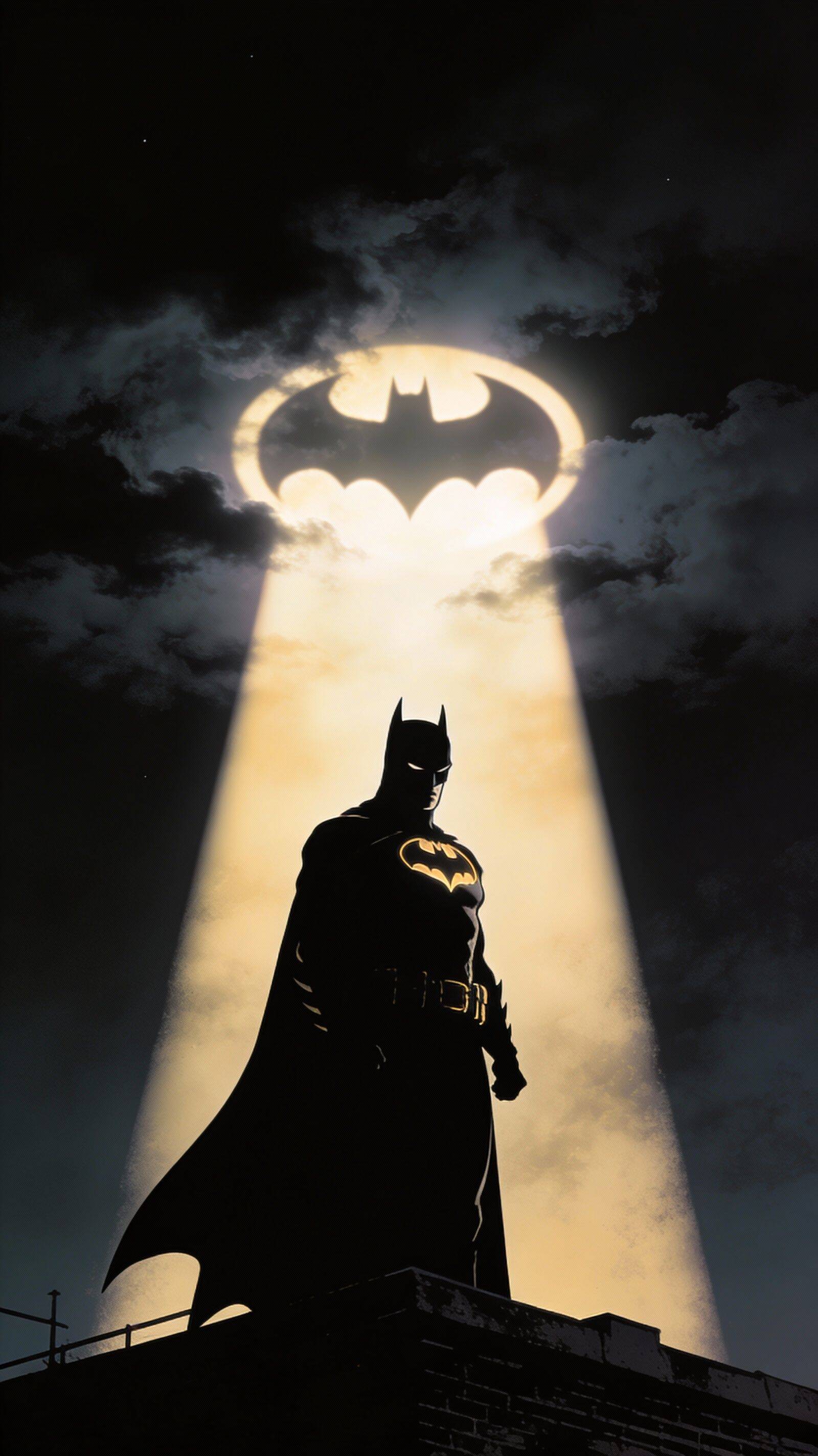 Batman Wallpaper with Bat Signal for Cell Phone/iPhone 4K