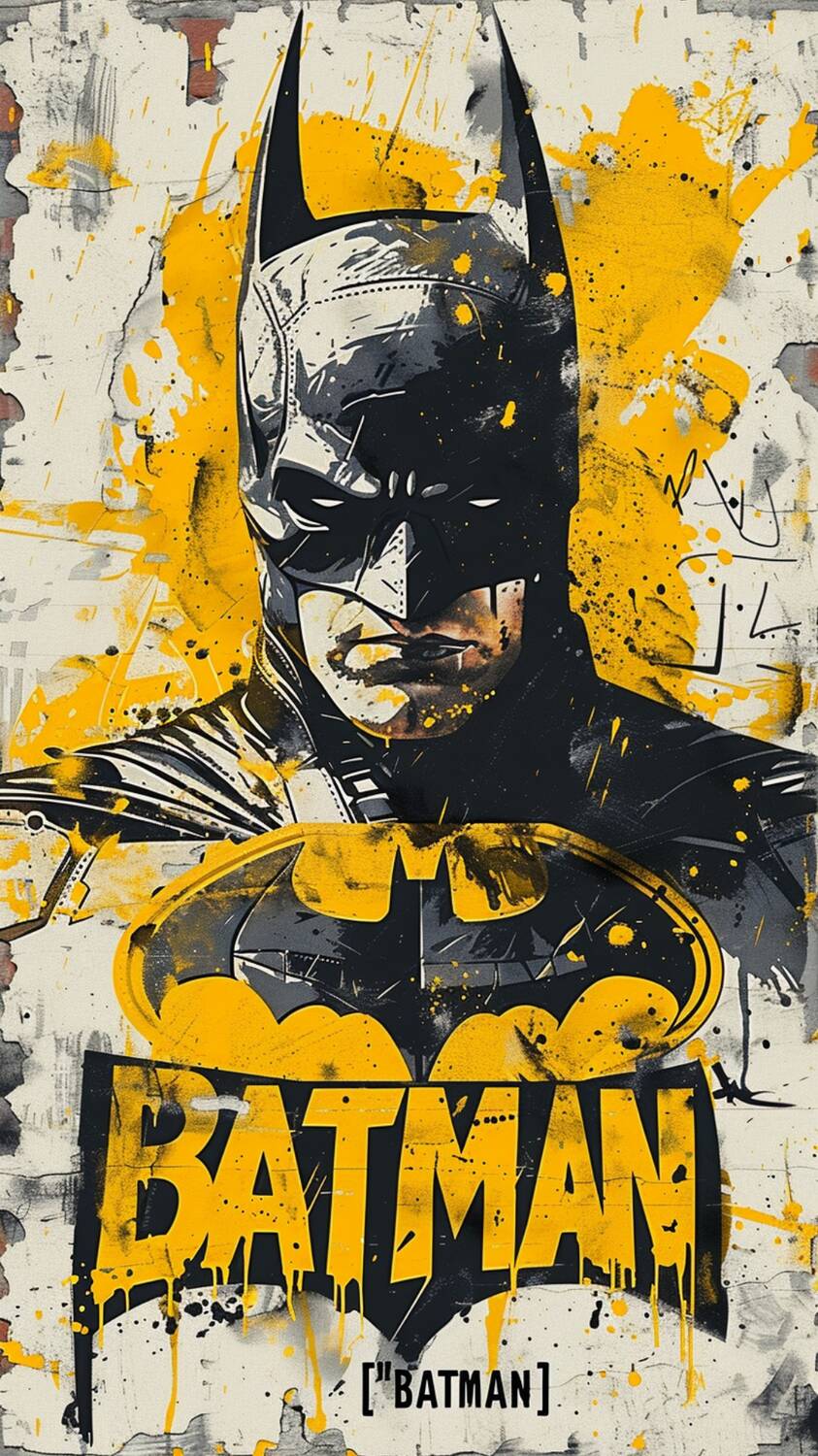 Stylized Batman Wallpaper in Vibrant Colors for Cell Phone/iPhone 4K