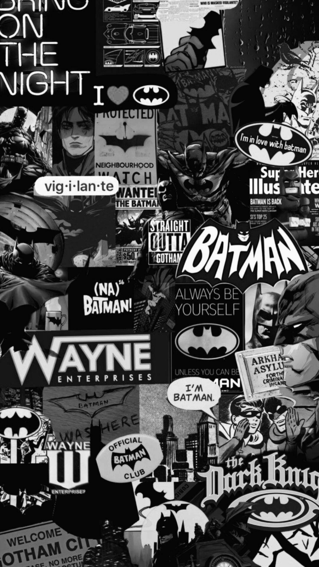 Collage Style Batman Wallpaper for Cell Phone/iPhone 4K