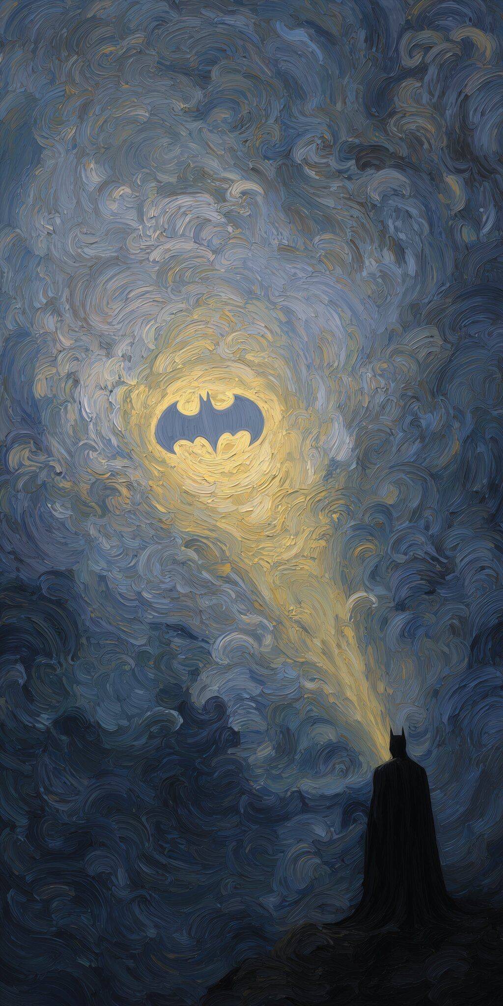 Batman Wallpaper with Bat Signal in 4K for Cell Phone/iPhone