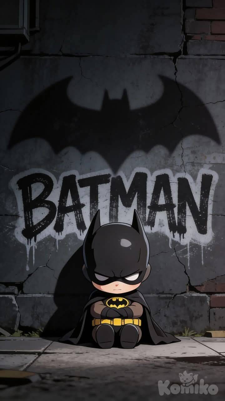 Cute Batman Wallpaper with Shadow Bat Sign for Mobile/iPhone 4K