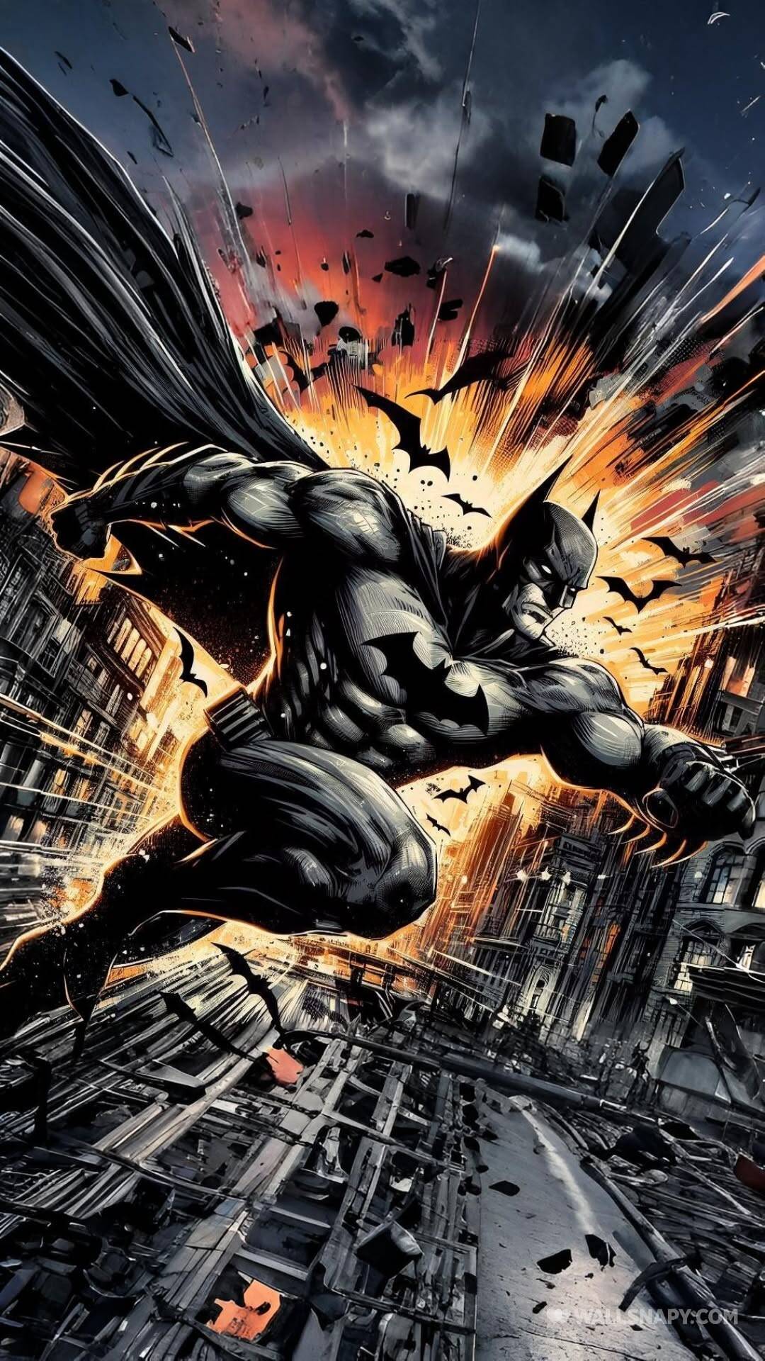 Batman in Action Wallpaper for Cell Phone/iPhone 4K