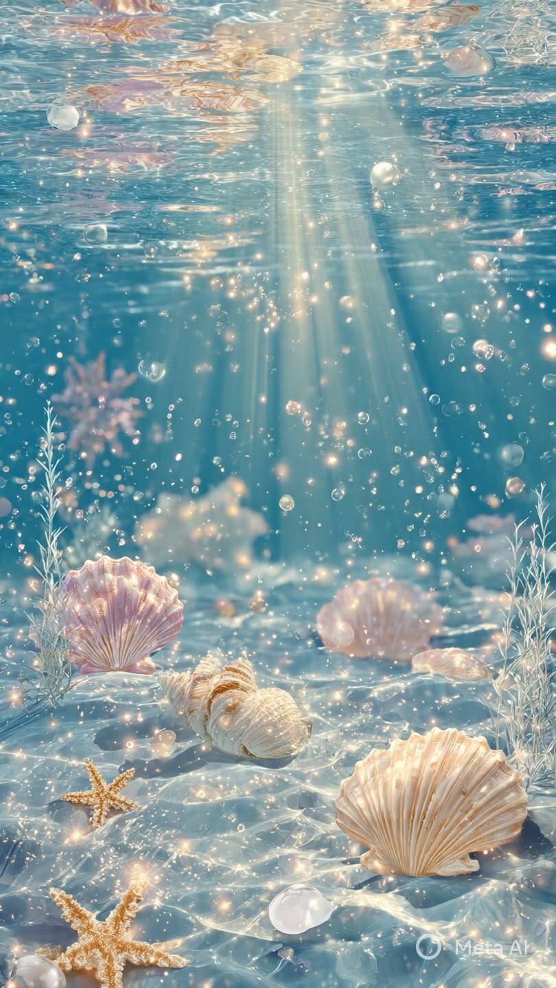 Papel de Parede de Praia com Conchas e Estrelas do Mar para Celular/iPhone 4K