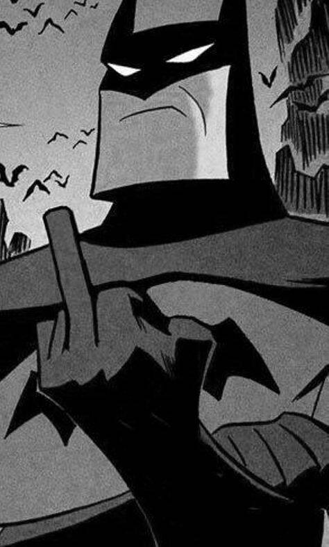 Fondo de Pantalla de Batman en Blanco y Negro para Celular/iPhone 4K