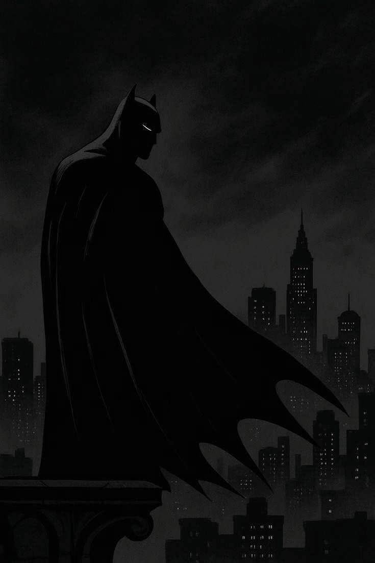 Papel de Parede do Batman Sombrio em Silhueta para Celular/iPhone 4K