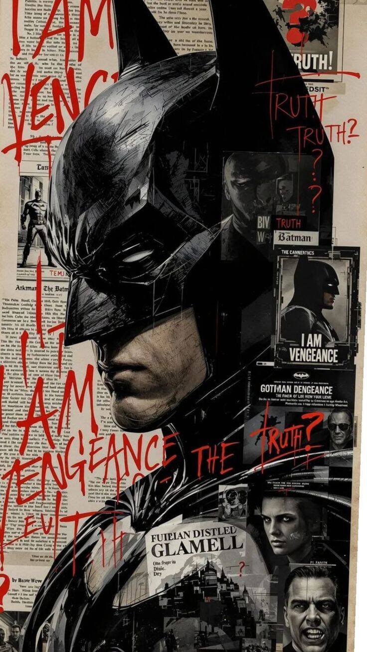 Dark Batman Wallpaper with Impactful Phrases for Cell Phone/iPhone 4K