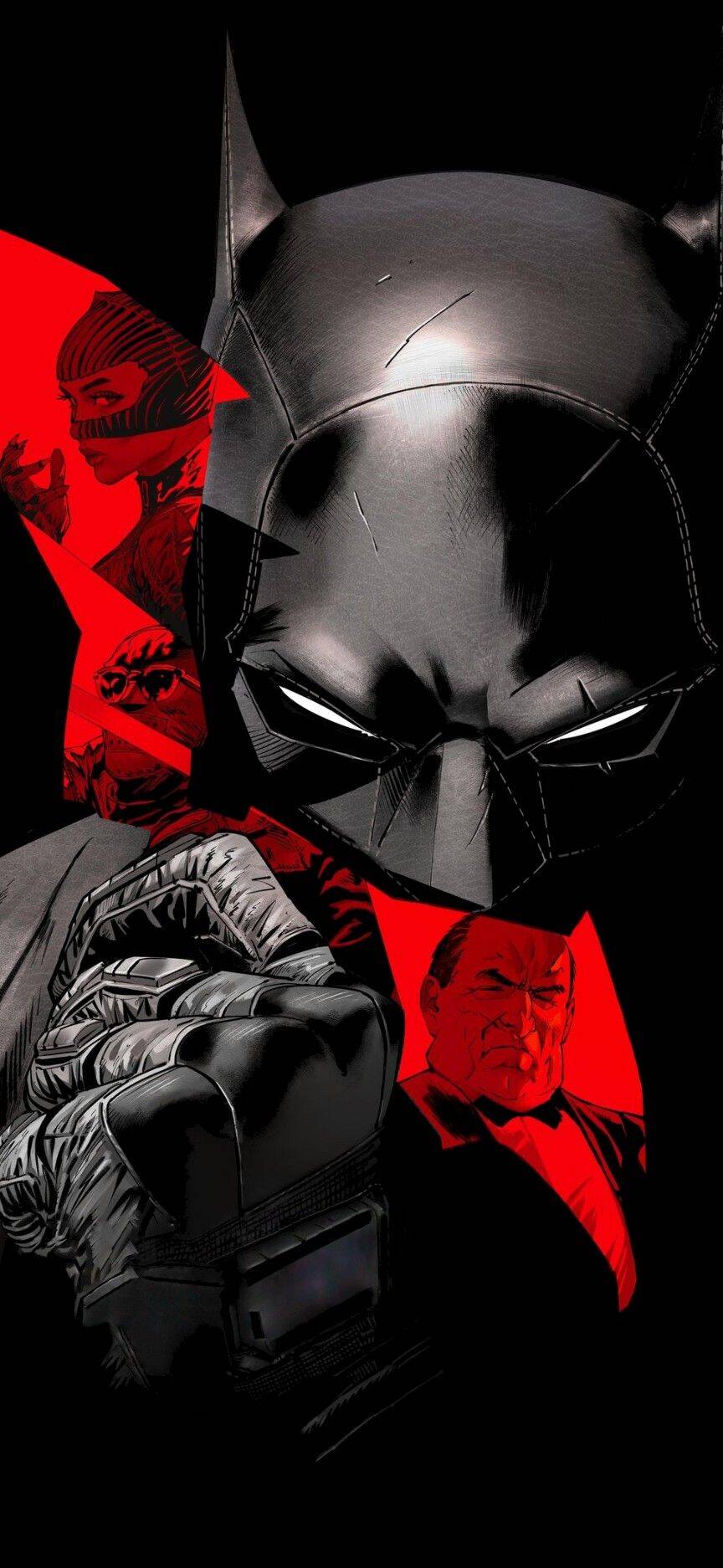 Batman Wallpaper with Mask and Case for Cell Phone/iPhone 4K