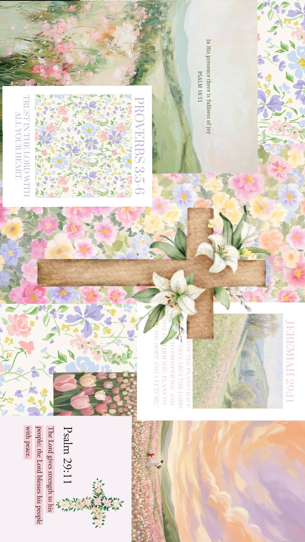 Papel de Parede Cristão com Cruz e Flores para Celular/iPhone 4K