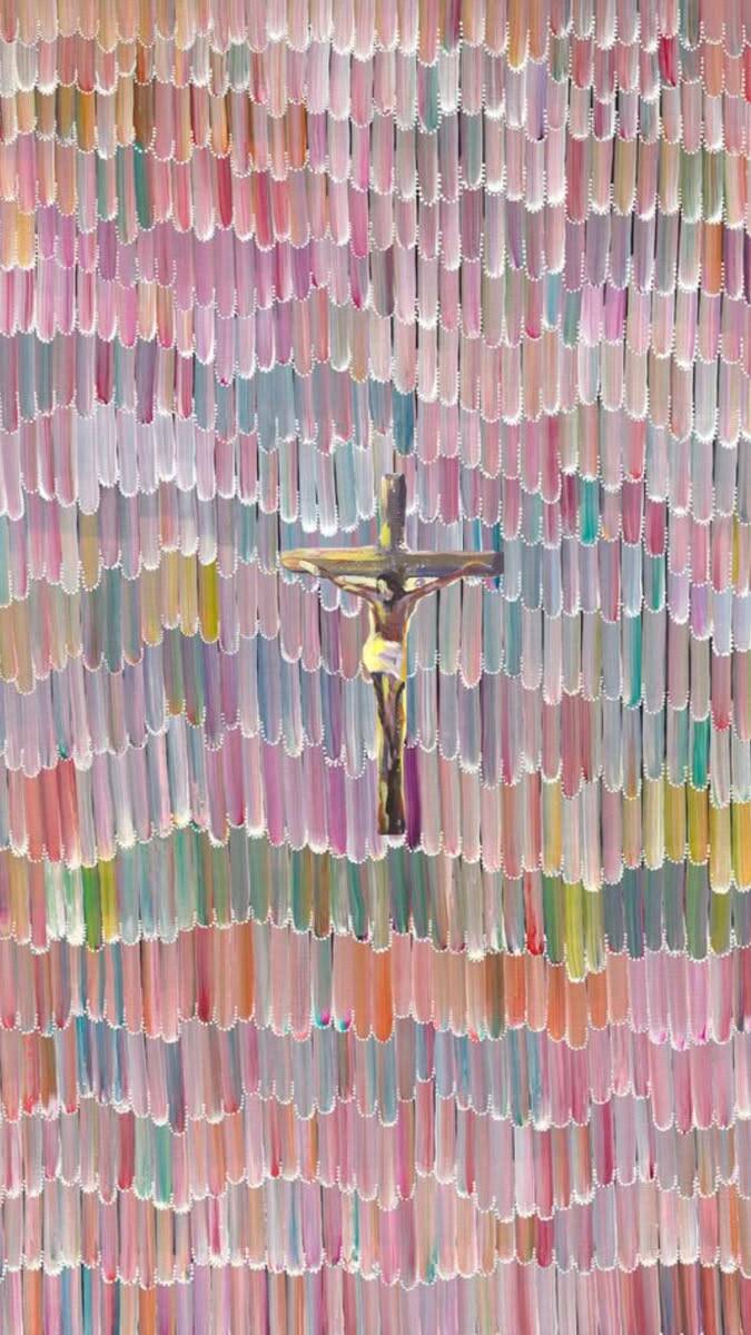 Papel de Parede Cristão com Cruz Colorida para Celular/iPhone 4K