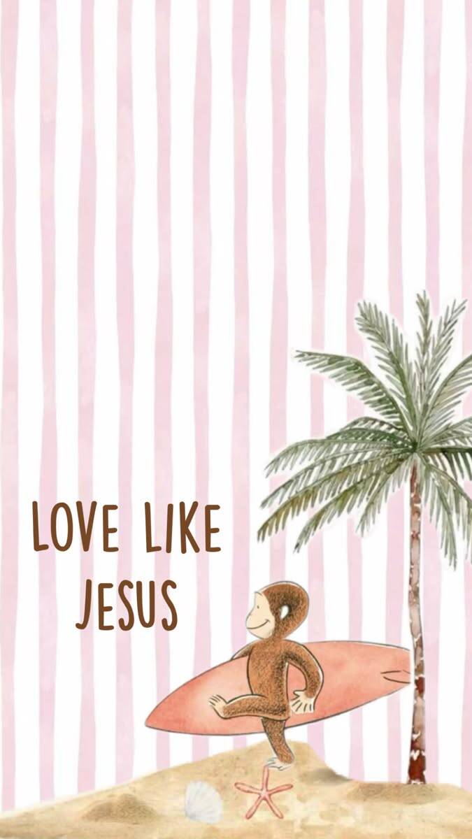 Papel de Parede Cristão com Mensagem 'Ame como Jesus' para Celular/iPhone 4K