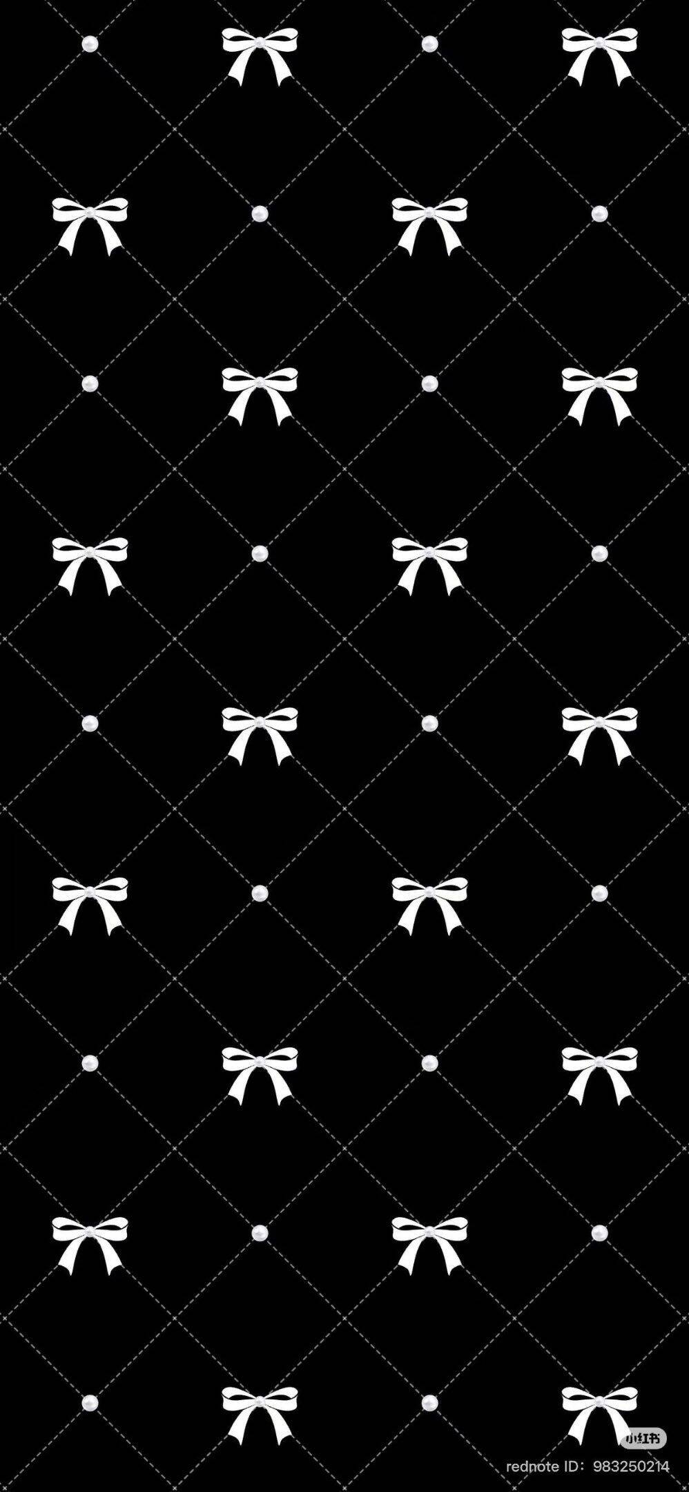 Fondo de Pantalla Blanco y Negro con Lazos para Celular/iPhone 4K
