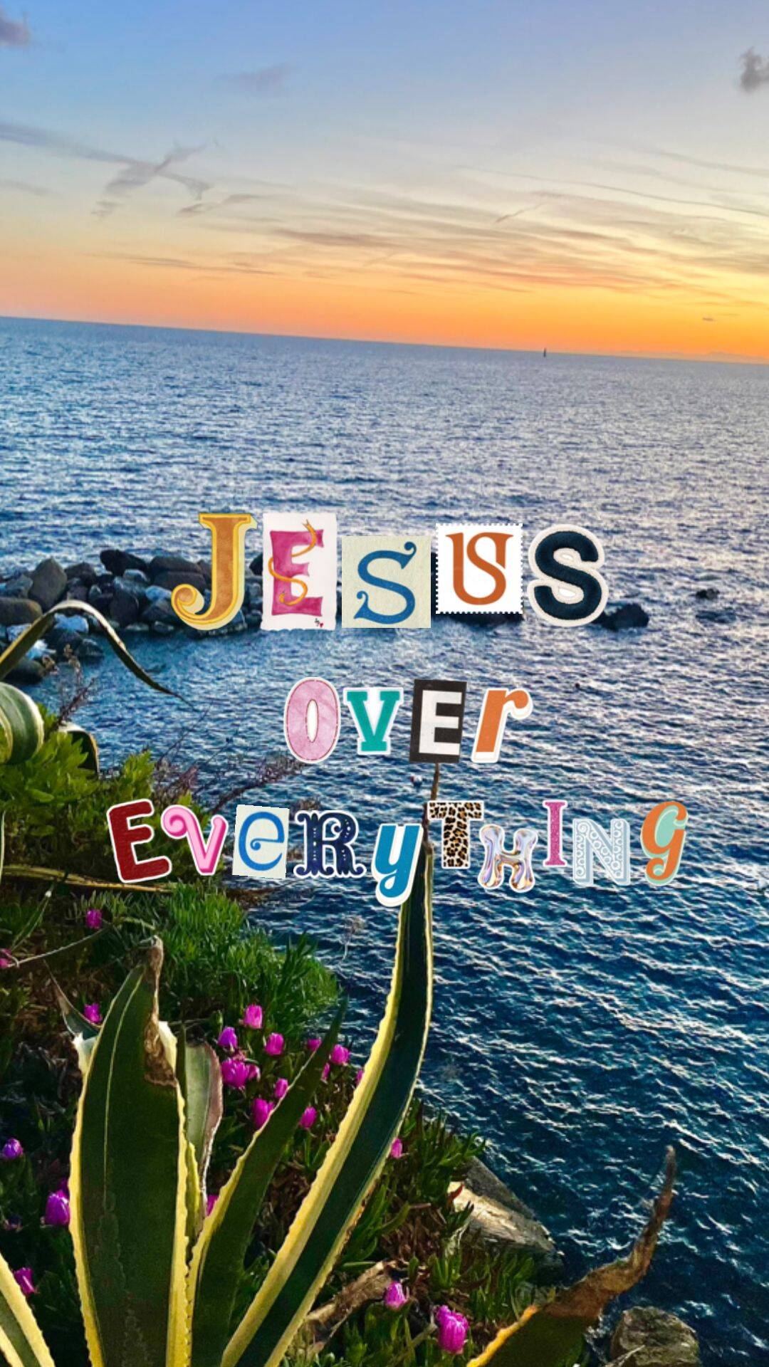 Papel de Parede Cristão com Jesus sobre Tudo para Celular/iPhone 4K