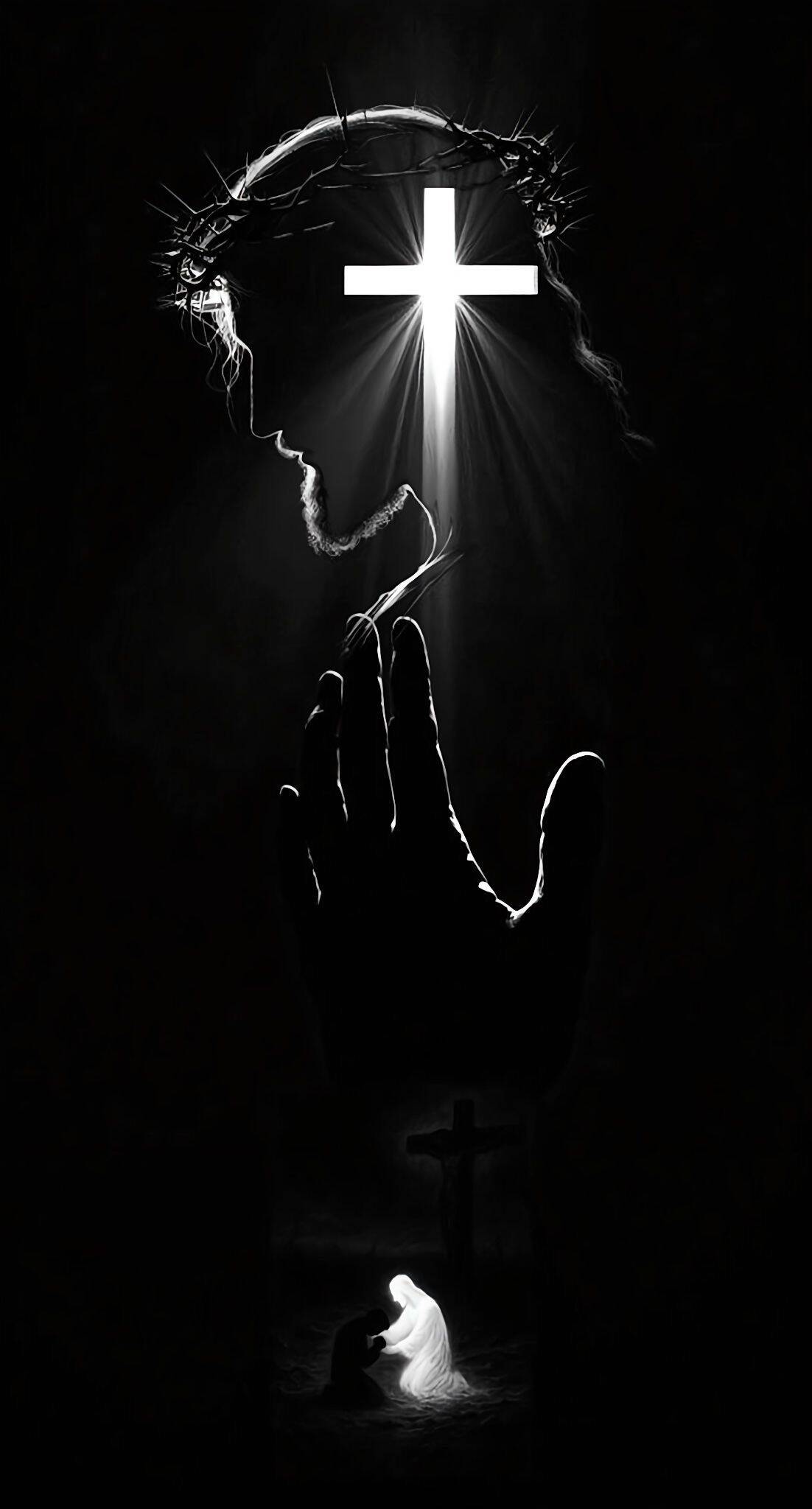 Papel de Parede Cristão com Jesus e Luz Divina para Celular/iPhone 4K