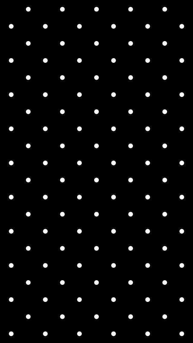 Fondo de Pantalla de Lunares Blancos y Negros para Celular/iPhone 4K