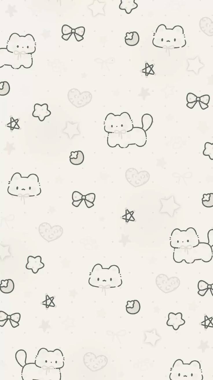 Fondo de Pantalla Blanco y Negro con Gatitos para Celular/iPhone 4K