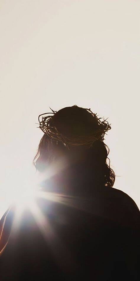 Fondo de Pantalla Cristiano con Silueta de Jesús y Luz para Celular/iPhone 4K