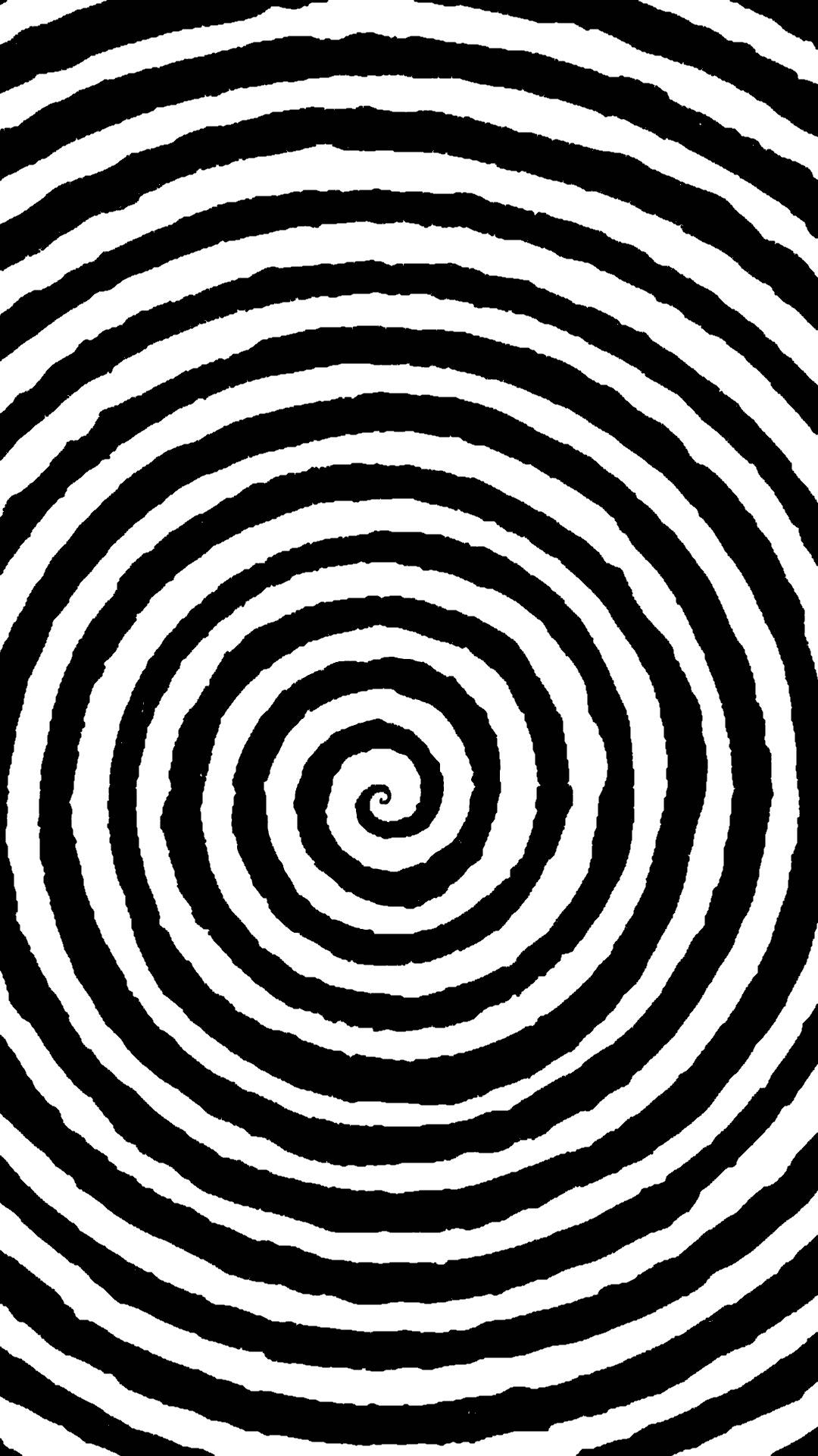 Fondo de Pantalla de Espiral en Blanco y Negro para Celular/iPhone 4K