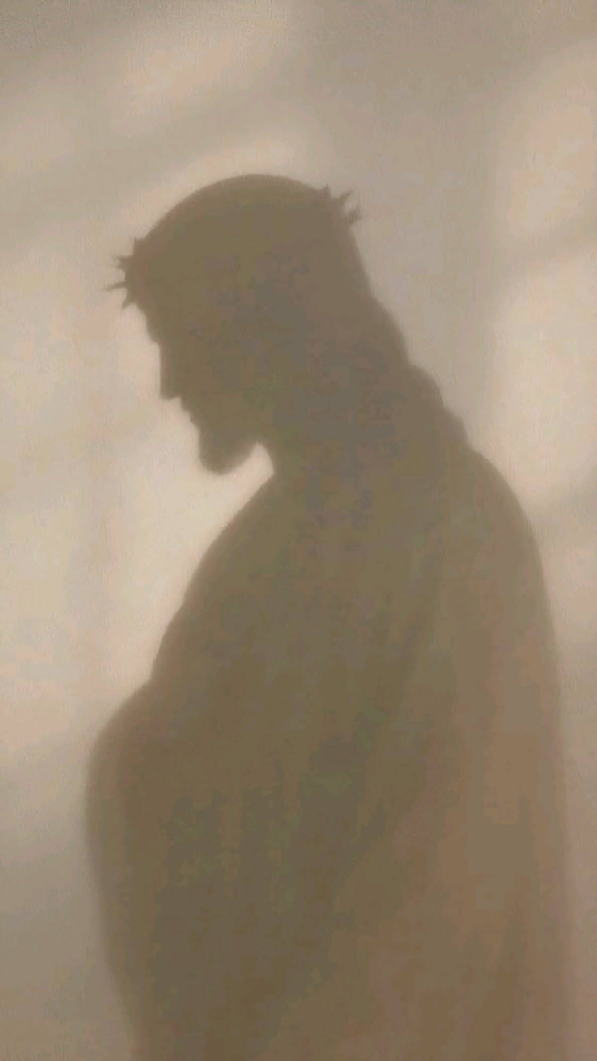 Papel de Parede Cristão com Silhueta de Jesus para Celular/iPhone 4K