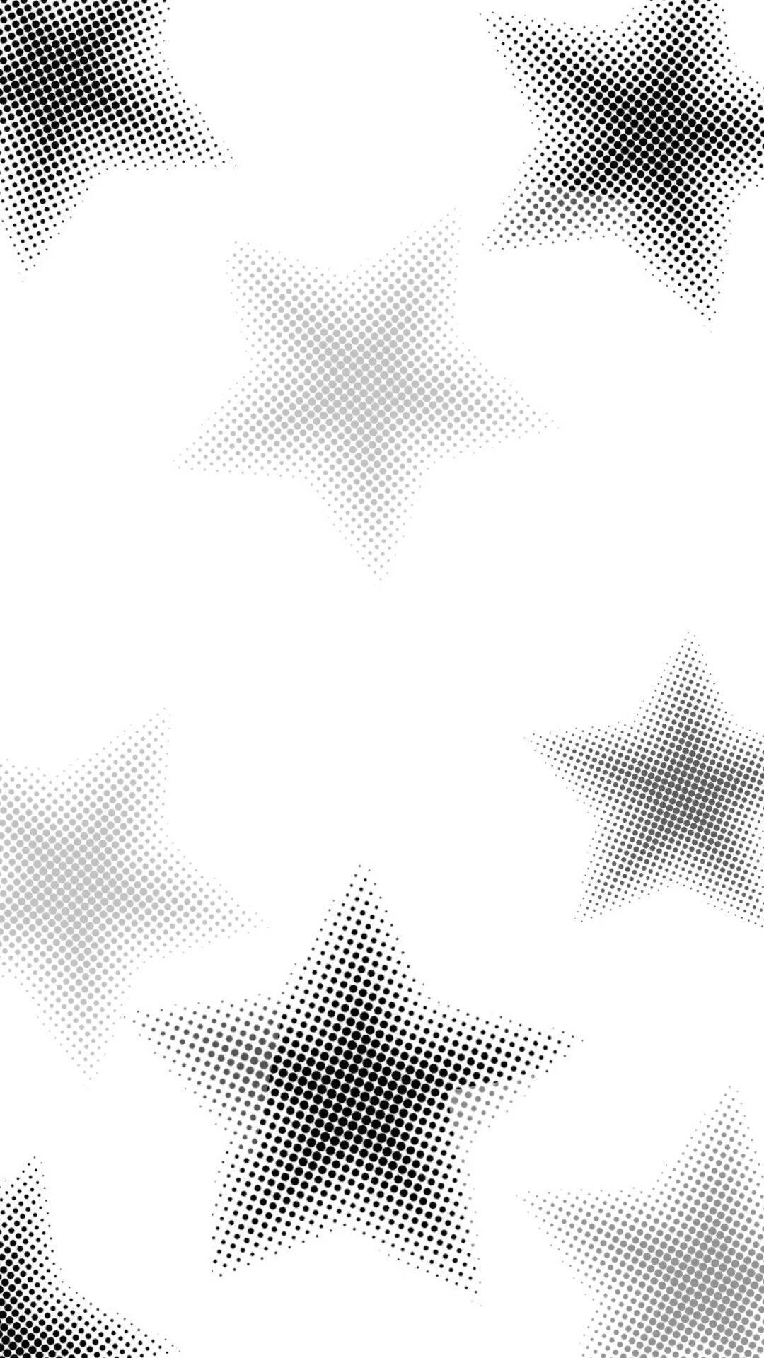 Papel de Parede Preto e Branco com Estrelas para Celular/iPhone 4K