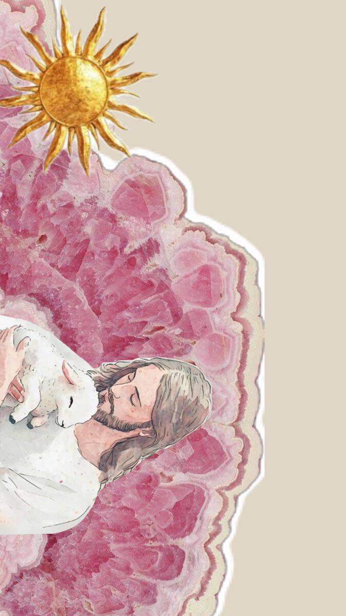 Papel de Parede Cristão com Jesus e Cordeiro para Celular/iPhone 4K