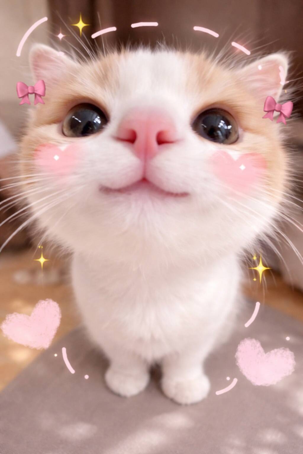 Papel de Parede de Gatinho Fofinho com Olhos Grandes para Celular/iPhone 4K