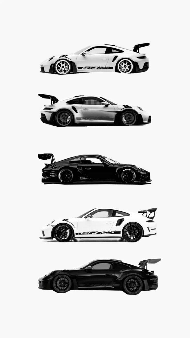Papel de Parede Preto e Branco de Carros para Celular/iPhone 4K
