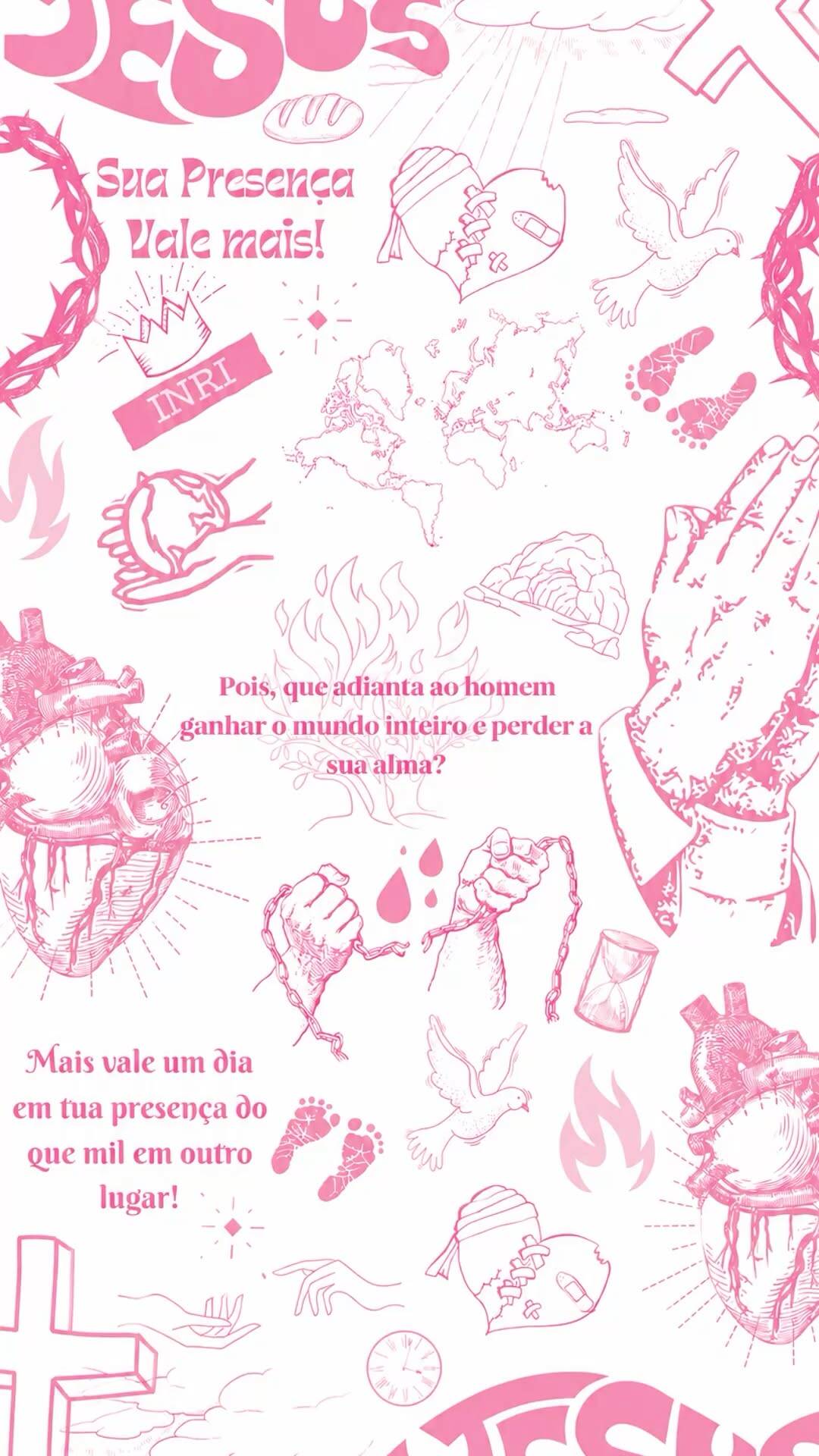 Papel de Parede Cristão com Mãos em Oração e Versículos para Celular/iPhone 4K
