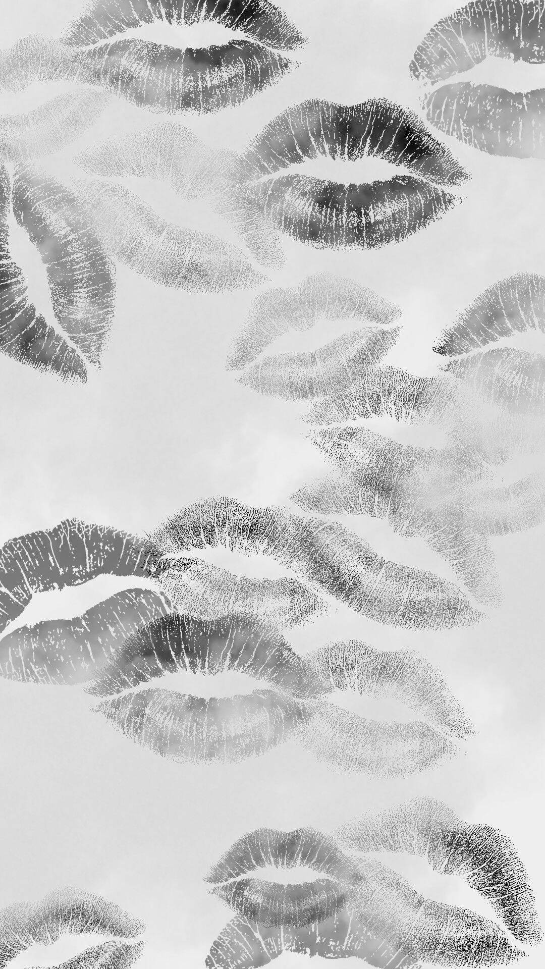 Fondo de Pantalla Blanco y Negro con Besos para Celular/iPhone 4K