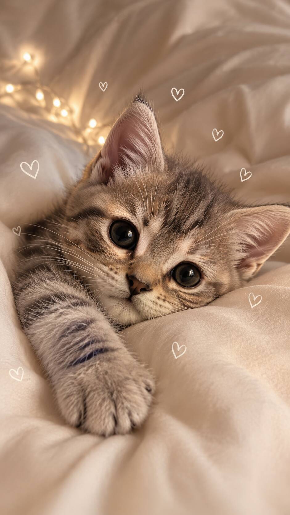 Papel de Parede de Gatinho Fofinho com Olhos Grandes para Celular/iPhone 4K