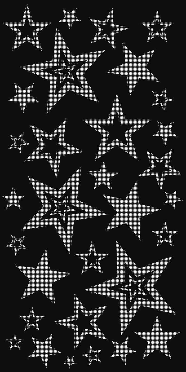 Papel de Parede Preto e Branco com Estrelas para Celular/iPhone 4K