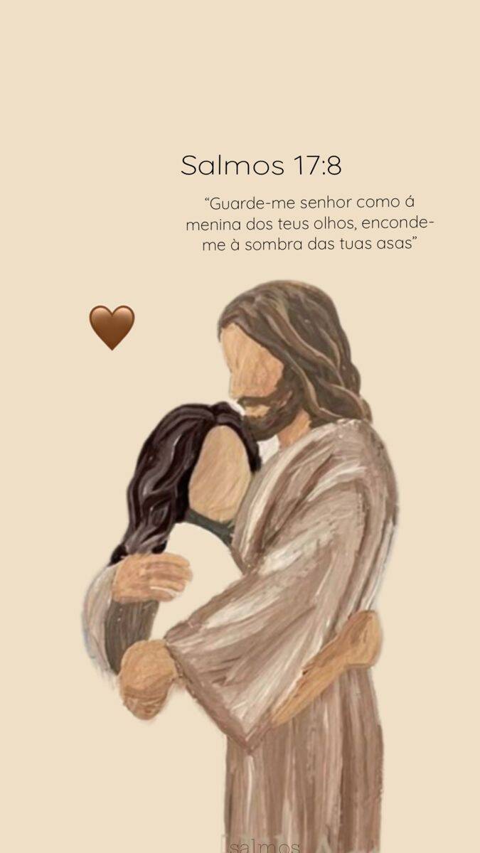 Papel de Parede Cristão com Jesus e Mensagem de Amor para Celular/iPhone 4K